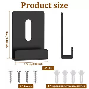 4Pcs Metal Mirror Clips for Wall Mounting Wide Channel Mirror Clips Kits} - Picture 1 of 11
