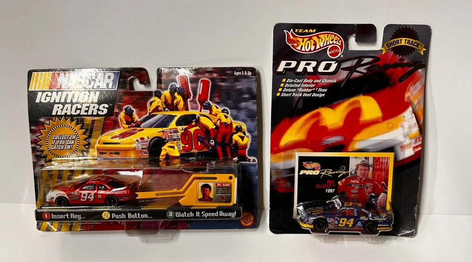 Lot of 2 1997 Bill Elliott #94 NASCAR  HotWheels DieCast Collectibles  New - Image 1 of 2