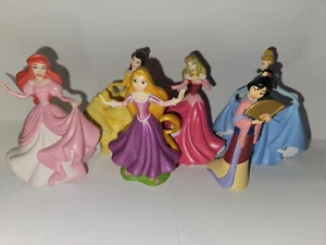 Disney Princess Figurines - Cake Toppers - x6 - Pre-owned - 7-8cm Height - Picture 1 of 6