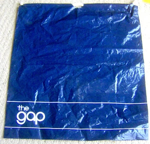 SUPER SELTEN! altes Logo 1976-1986 THE GAP Plastiktasche 1970er Jahre EINKAUFSZENTRUM Retro ALT - Bild 1 von 2