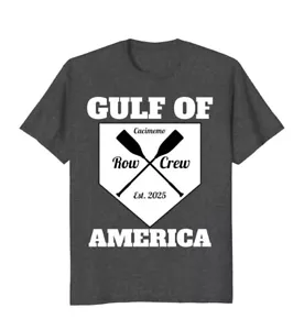 PRE ORDER GULF OF AMERICA SHIELD ROW CREW MEN’S T SHIRT GRAY PICK Sz. Sm To 3XL - Picture 1 of 2