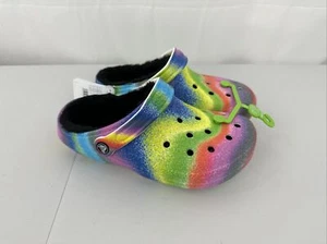 Women's US Size 7 or Men's 5 Crocs Classic Lined Spray Dye Clog 208054-94S - Picture 1 of 15