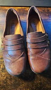 Cobb Hill Priscilla Slip-On Shoes Brown Leather Women s Sz 6.5 - Picture 1 of 5