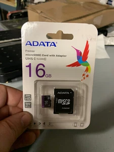 Carte mémoire microSDHC classe 10 ADATA 16Go avec adaptateur - Photo 1 sur 6