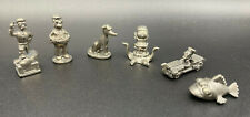 6 Custom Pewter Tokens Original Parts 2001 The Simpsons Monopoly Game Homer Bart