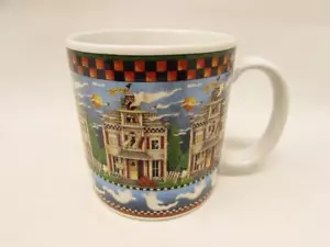 Haunted House by Sakura Mug Debbie Mumm, Checked, Ghosts, Halloween b31 - Picture 1 of 2
