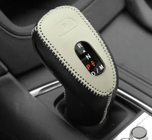 Cubierta de perilla de cambio de marchas para consola de cuero beige + negro para Cadillac XT6 2020-2022 nueva - Imagen 1 de 4