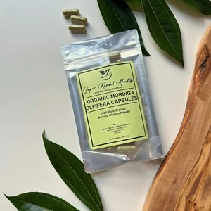 Moringa Leaf Capsules | Organic | Moringa Oleifera | 500mg | Superfood Health - Picture 1 of 7