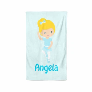 Asciugamani in policotone personalizzato con nome ballerina bionda - Foto 1 di 1