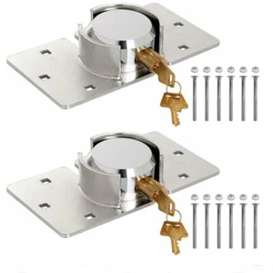 2 Pack Van Door Padlock Keyed Heavy Duty Solid Steel 73MM Garage Shed Door Lock - Picture 1 of 10