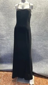 Dave and Johnny Dress Size 7/8 Long Witchy Beaded Mesh Goth Chic Artsy Gown - Picture 1 of 12