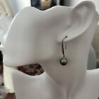 Tahitian Black Pearl Drop Earrings