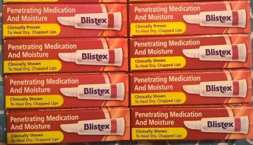 8x BLISTEX Medicated Lip Ointment 0.21 oz Dry Chapped Lips Cold Sores Medex NEW - Image 1 of 1