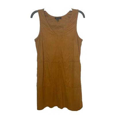 Mini Vestido Jodi Kristopher Para Mujer M Marrón Imitación Gamuza Sin Mangas Cuello en V EE. UU. Foto 1 de 4