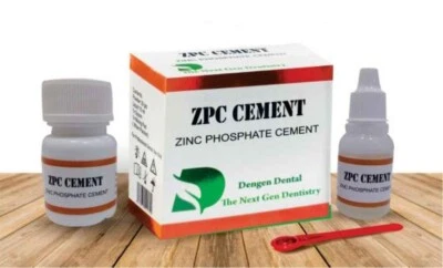 DEN-GEN DENTAL Denntal ZPC Cement Zinc Phosephate Cement PL Set - Powder 30g / Liquid 15ml