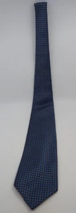 Mens Tie Blue and Brown Small Checkered pattern 55" - Picture 1 of 4