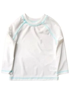 Infant Boys White Long Sleeved Rash Guard Swim Shirt 12 Months - Picture 1 of 2