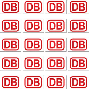 20 Étiquette 2cm Rouge DB Allemand Train Signes Modélisme Mini- Sticker RC Déco - Photo 1 sur 4