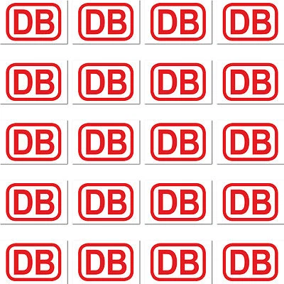 20 Aufkleber 2cm rot DB Deutsche Bahn Zeichen Modellbau Mini Sticker RC Deko - Bild 1 von 4