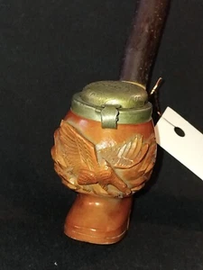 ANCIENNE PIPE EN BOIS Décor d'un Aigle Chasse  N°769/17 - Imagen 1 de 5