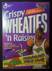 1996 Space Jam Michael Jordan Crispy Wheaties ‘n Raisins Box EX RARE 🔥 🔥 🔥  - Picture 1 of 2