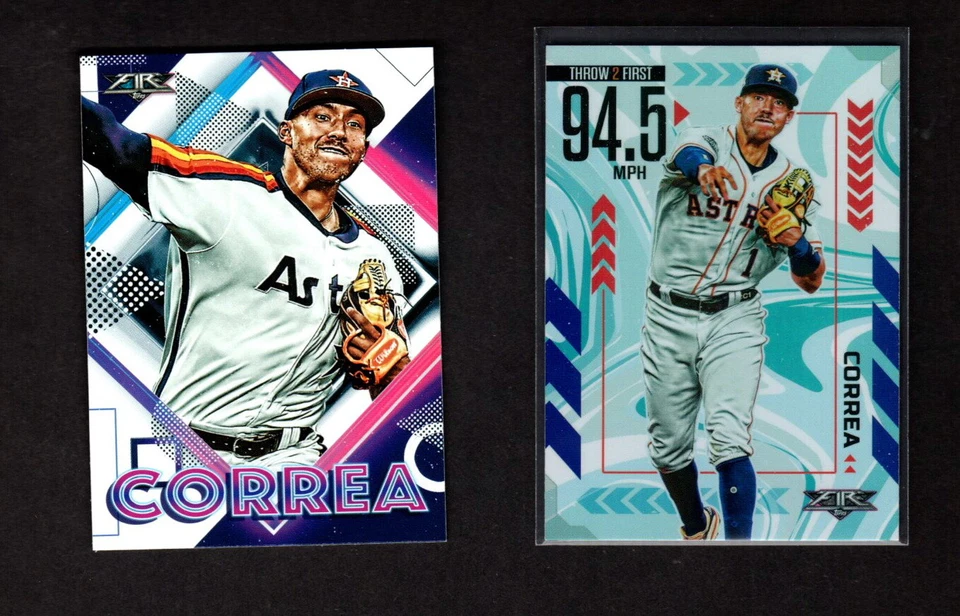 CARLOS CORREA 2020 TOPPS FIRE BASE & ARMS ABLAZE INSERT HOUSTON ASTROS - Image 1 of 1
