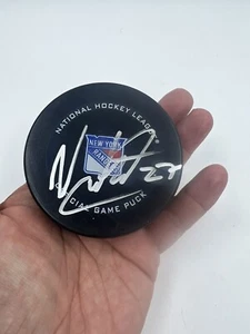 Nils Lundkvist Signed New York Rangers Puck - Picture 1 of 6