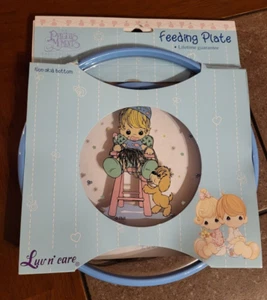 Precious Moments Luv n' Care Feeding Plate Blue - Picture 1 of 3