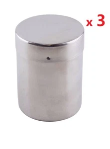 350mL Stainless Steel Mini Canister Set 3, Double Lids, Bonus Label RRP $38.95 - Picture 1 of 5