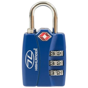 Highlander TSA Kombinationsschloss Alarmieren Reißverschluss Koffer Reisen Blau - Bild 1 von 1
