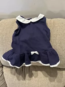 Vestido Pullover Gymboree Center Stage Azul Blanco Lazo Sin Mangas 2T - Imagen 1 de 3