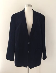 Blazer uomo LUDLOW nuovo con etichette in velluto a coste giacca blu scuro blu navy A9728 46R - Foto 1 di 9