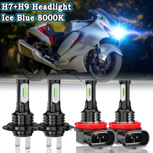 H7 H9 for Suzuki Hayabusa 2008 2009 2011-2018 Motorcycle LED Headlight Bulbs - Picture 1 of 18