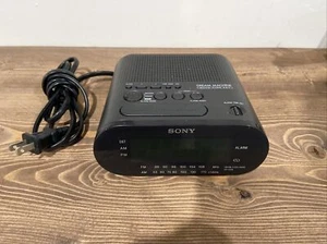 Sony Dream Machine Alarm Clock Radio Loud AM/FM Buzzer Snooze Black ICF-C218 - Picture 1 of 2