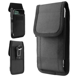 Vertical Cell Phone Belt Clip Holster Pouch Buckle Wallet Case Card Holder Cover - Picture 1 of 10