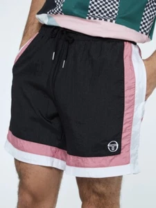 Pantalones Cortos Tenis Sergio Tacchini Gandolfo Nylon Forrados de Malla Rosa Blanco 2XL Ajuste XL - Imagen 1 de 19