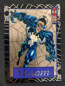 Venom 1994 Fleer Marvel Limited Edition Card Gold of Web #1 - Picture 1 of 2