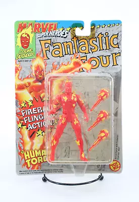 The Human Torch Fireball Flinging Action Toy Biz Marvel Super Heroes 1992 Nuevo Foto 1 de 4