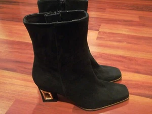 Timothy Hitsman Spain Unique Design Womens Leather Ankle Boots Black Size 9 - Picture 1 of 12