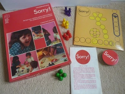 Vintage Waddingtons Sorry! Board Game 1973 Complete + Instructions 2-4 Players - Image 1 of 4