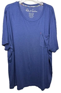 Robert Graham Herren T-Shirt 2XL Blau Baumwolle Modal Kurzarm Tasche - Bild 1 von 5