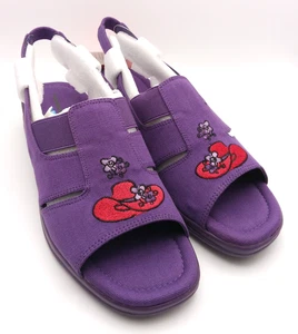 Keds Grasshopper Damengröße 7M lila Fersenriemen-Sandalen roter Hut Society - Bild 1 von 8