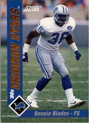 1992 Score Gridiron Stars #33 Bennie Blades - FB - Image 1 of 2