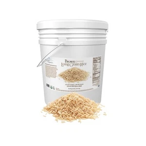 Certified Brown Long Grain Rice 6 Gallon/40 Lb Bucket - Picture 1 of 6