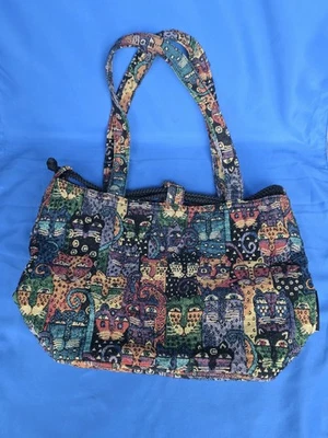 💥Laurel Burch Rare Vintage Tapestry All Cats Shoulder Bag Purse  - Image 1 of 4