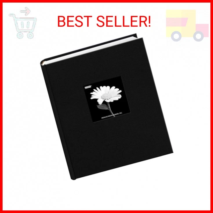 Fabric Frame Cover Photo Album 200 Pockets Hold 5x7 Photos, Deep Black Foto 1 de 1