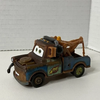 Disney World Of Cars 95 Pit Crew Race Team Mater with Headset Die-Cast Toy Car - Image 1 of 4