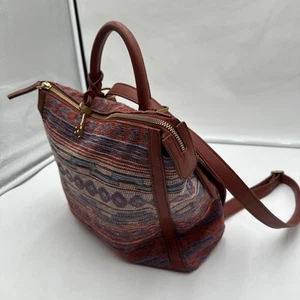 Fossil Parker Fall Multi Tapestry Convertible Backpack Crossbody Handbag - Picture 1 of 11