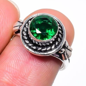 Chrome Diopside  Gemstone Handmade 925 Sterling Silver All Size Ring For Gift - Picture 1 of 1
