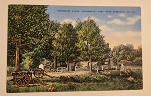 Snodgrass House Chickamauga Park Rossville GA Vintage Leinen Postkarte XL7 - Bild 1 von 2